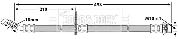 BORG & BECK stabdžių žarnelė BBH7633